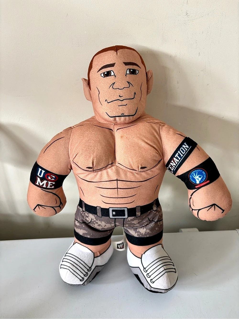 WWE John Cena Brawlin Buddies 16-Inch Plush Doll Brown & Black